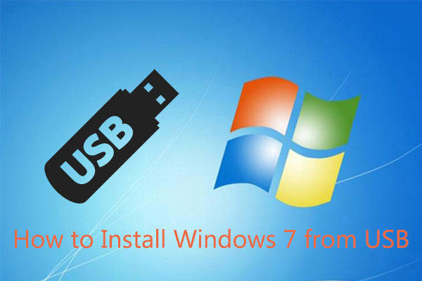how to install Windows 7 from USB