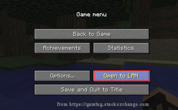 select Open to LAN