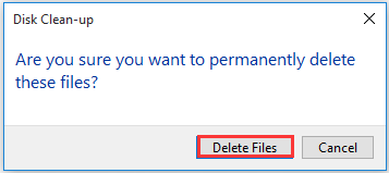 click on Delete Files