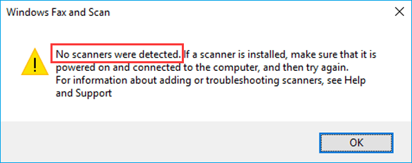 no scanners were detected
