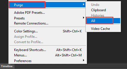 clear cache of Photoshop