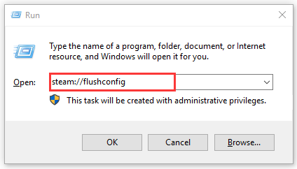 type flushconfig in Run box