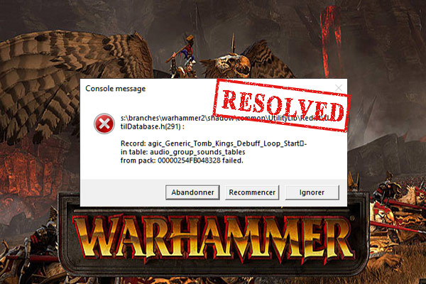 Total War Warhammer 2 crashing