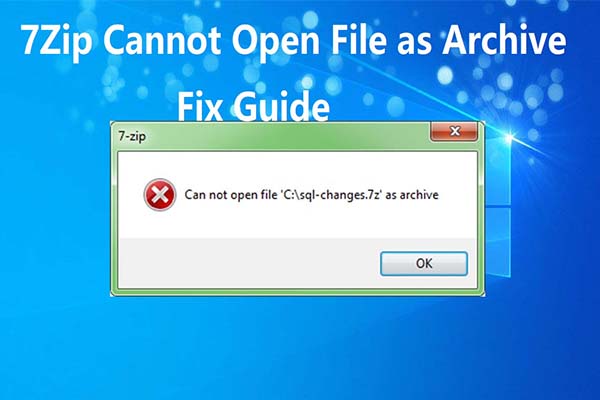 cannot open file as archive 7zx