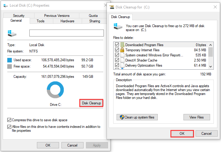 use Disk Cleanup