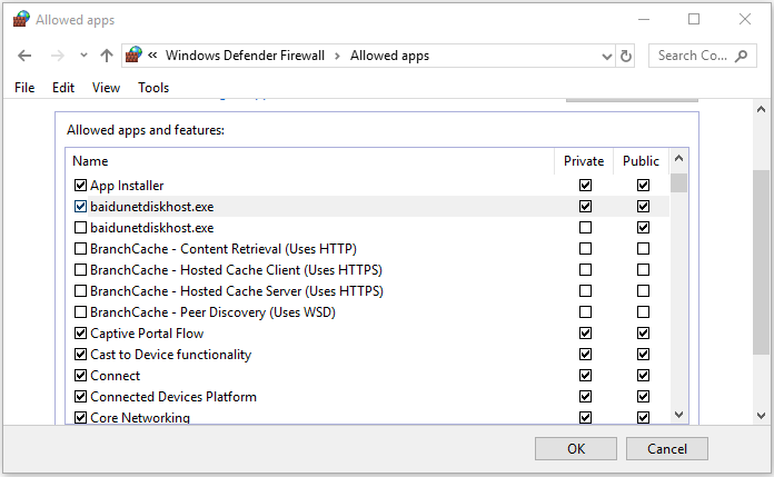 allow the game through Windows Defender Firewall