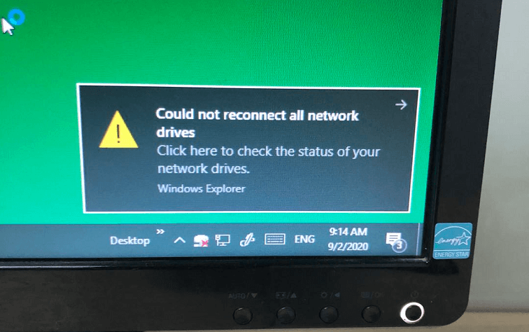 how to reconnect a network drive in windows 10