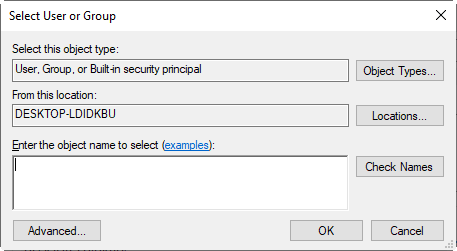 Select User or Group