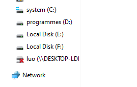 Unconnected Network Drive in Windows Explorer