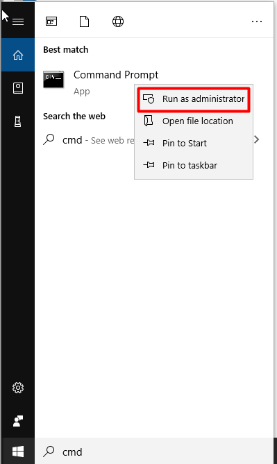 run command prompt as administrator