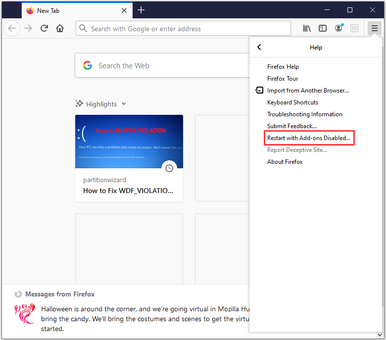 firefox not responding when opening new tab firefox not responding when opening new tab