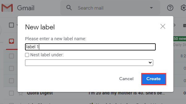 how do i create a new folder on gmail