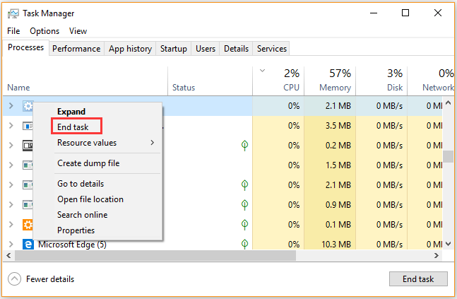end the Java application running in the background