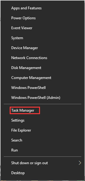select Task Manger