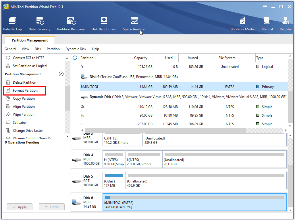 choose Format Partition option