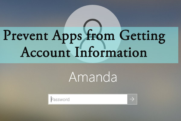 prevent apps from getting account information