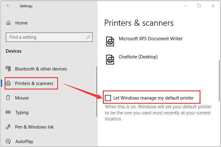 configure printer settings