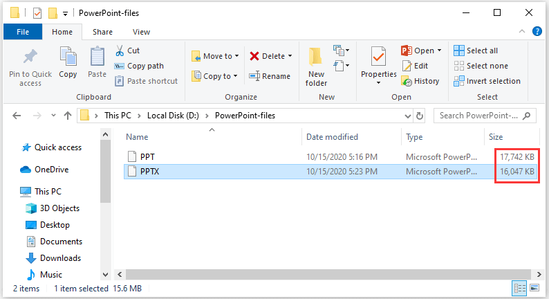 convert PowerPoint File to PPTX format