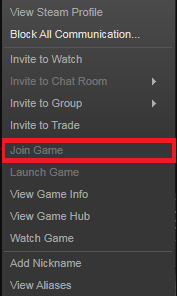 click on Join Game