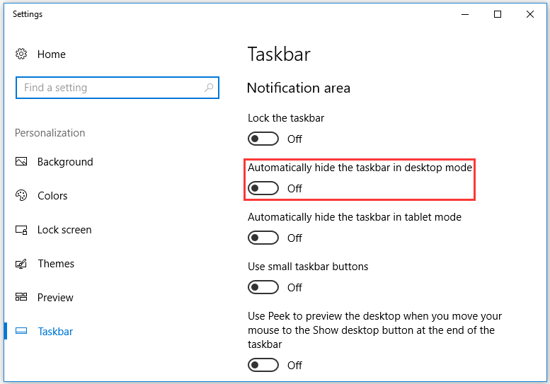 have windows on top of task bar