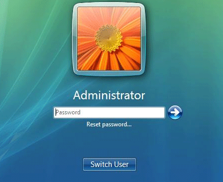 reset password with Windows Vista password reset disk