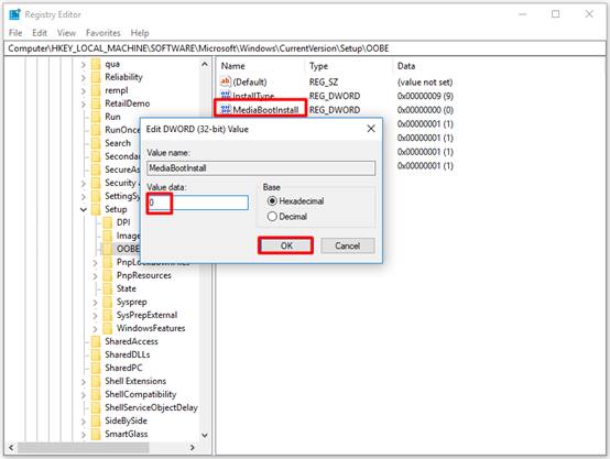 change the value data from 1 to 0