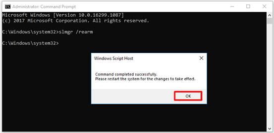 execute the command and then restart your computer