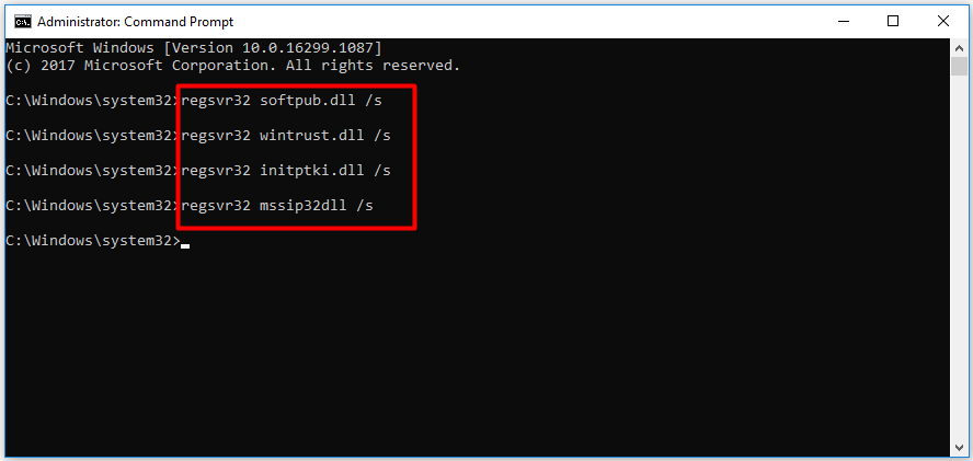 run the given commands