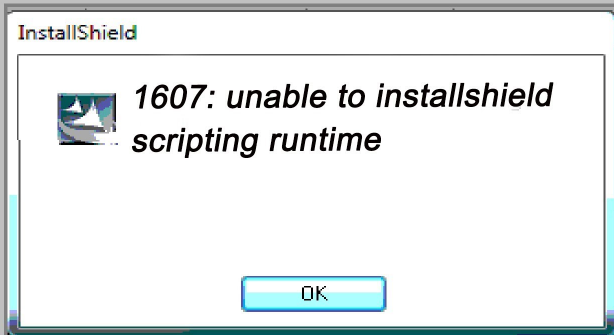 1607 unable to install InstallShield scripting run time