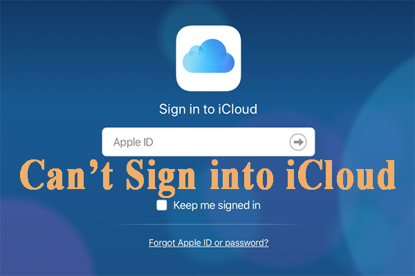 can’t sign into iCloud