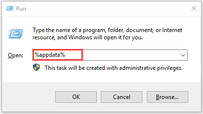 open Appdata folder