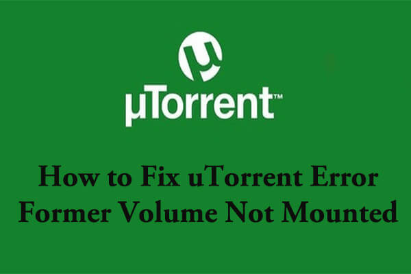former volume not mounted