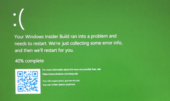 Windows 10 green screen of death