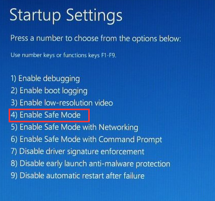 enable Safe Mode Windows 10