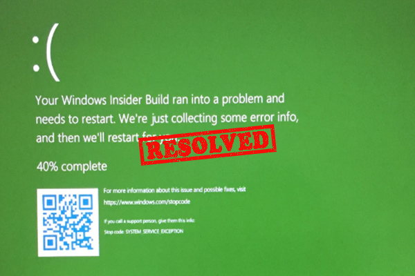 green screen of death