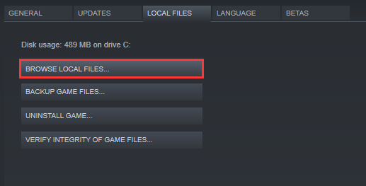 click BROWSE LOCAL FILES
