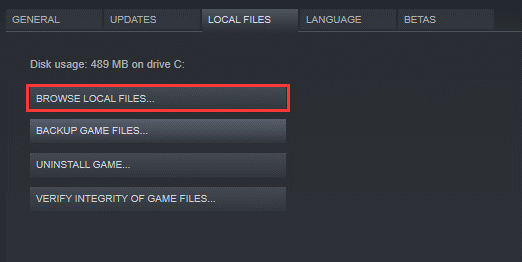 click BROWSE LOCAL FILES
