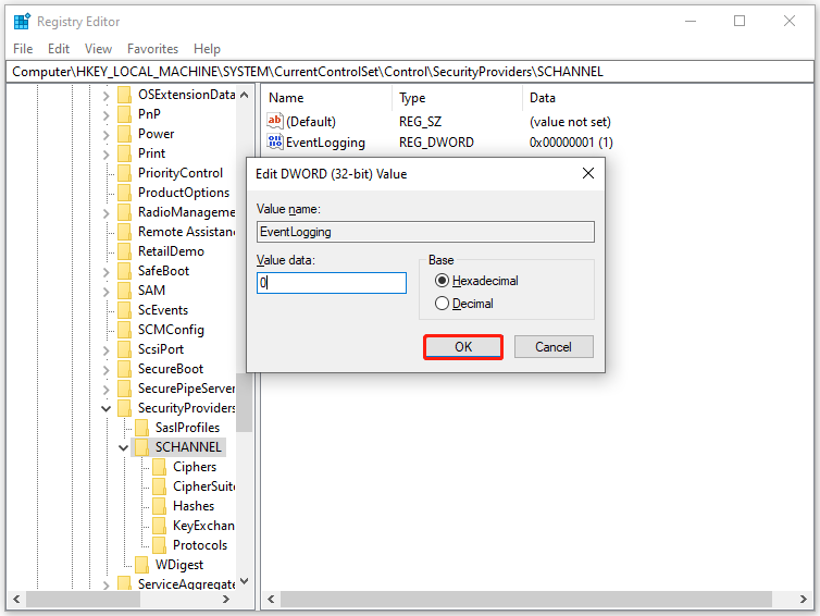 create an EventLogging key