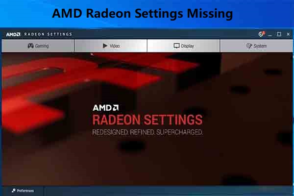 AMD Radeon settings missing