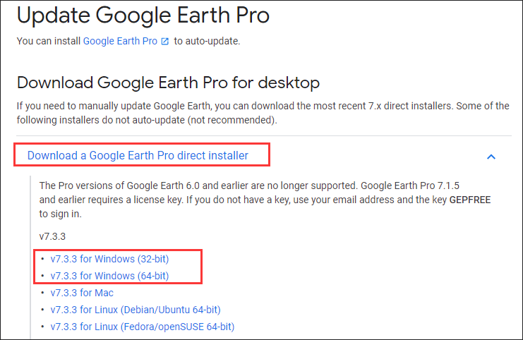 google earth download error 1603