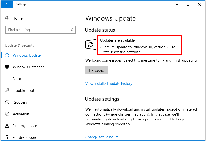 updates are available