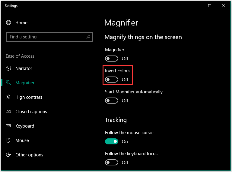 Easy Window Invert - Inverted screen