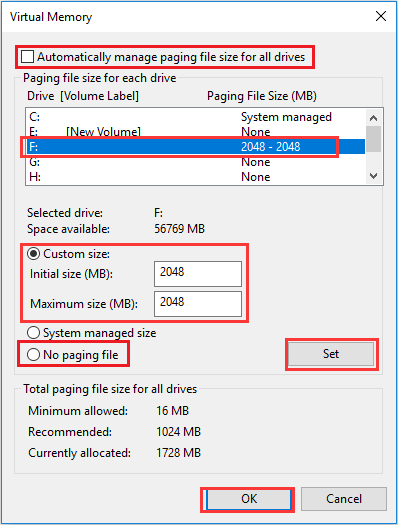 increase virtual memory