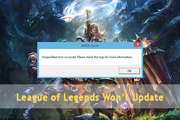 league of legends stuck at 33 and 1 files scanned