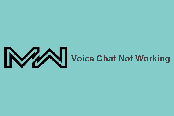 Modern Warfare voice chat not working