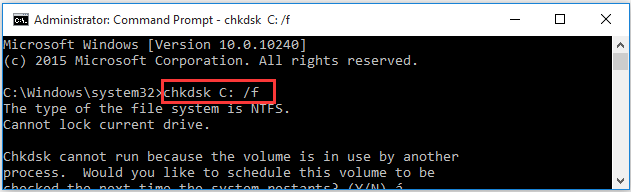 run chkdsk to check hard drive errors