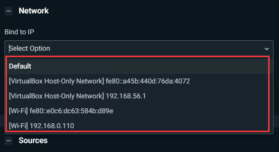 Bind to IP StreamLabs
