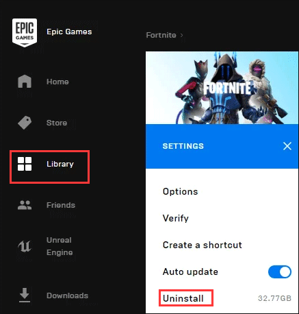 Can I install Fortnite in parts from the Epic Games launcher