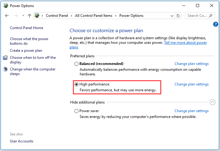 select High performance