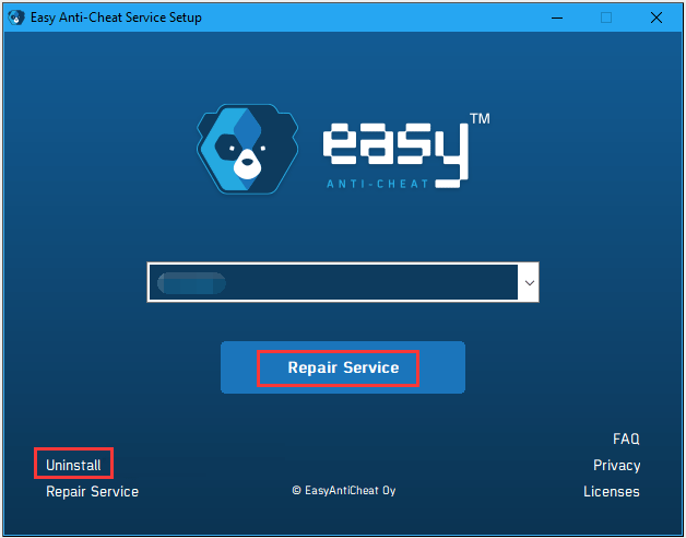 repair the EasyAntiCheat service